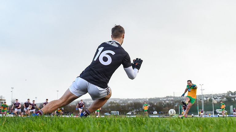 Michael Murphy converts a penalty for Donegal