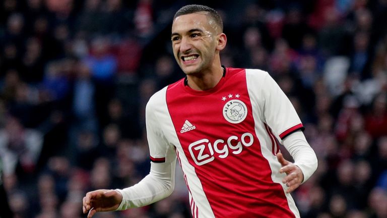 Hakim Ziyech is due to join Chelsea this summer and may have played his final game for Ajax
