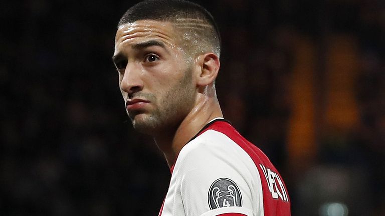 Ziyech registró tres asistencias en el empate 4-4 de Ajax en Stamford Bridge en noviembre