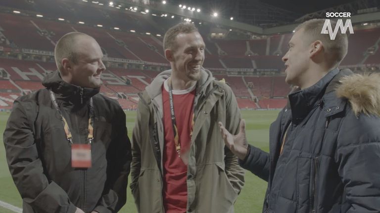 Tubes and Smithy gave super fan Brian the star treatment at Old Trafford, courtesy of Hankook Tyres