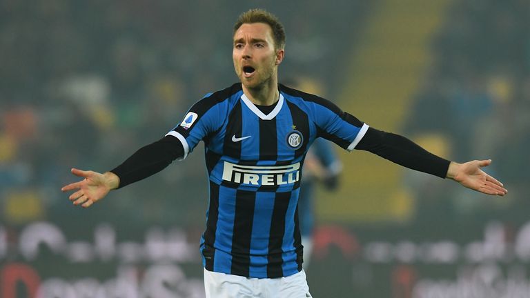 Christian Eriksen made his Serie A debut on Sunday