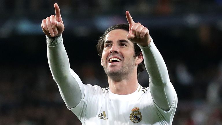 Isco scored against Manchester City in the Champions League last-16 tie