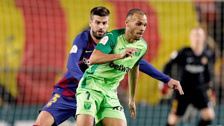 The Denmark international in action earlier this term against Barcelona