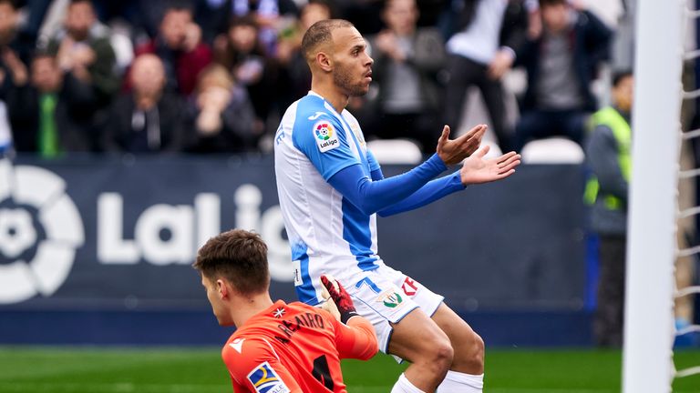 Braithwaite has scored eight goals in 20 matches for Leganes this season