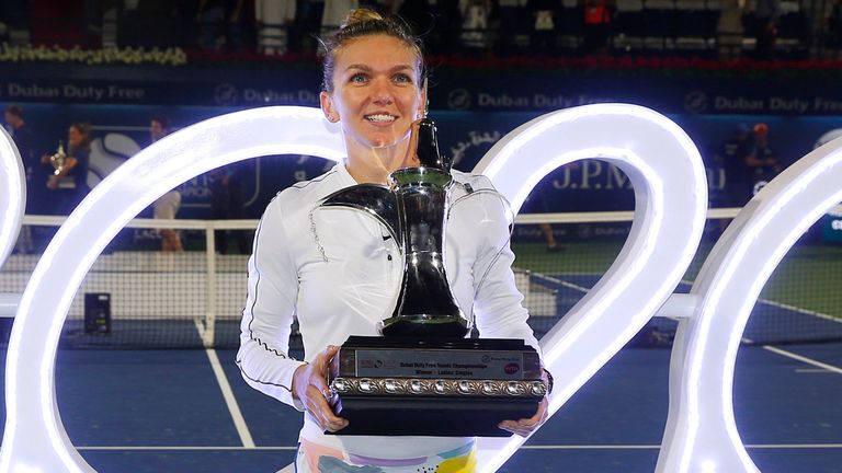 Halep won the Dubai Duty Free Tennis Championships