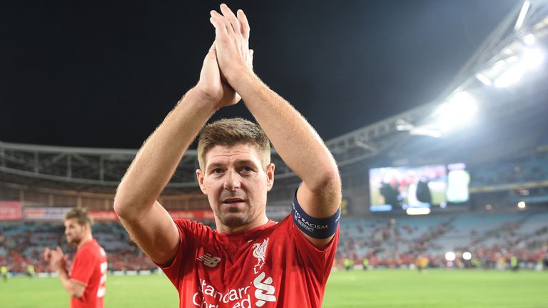 La ex estrella del Liverpool Steven Gerrard ha enviado un mensaje de video especial a Caroline Wozniacki