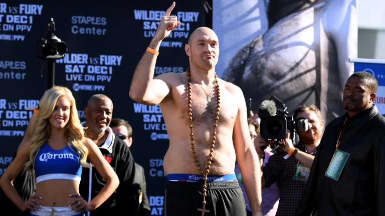 Fury was 18st 4lbs last time against Wilder