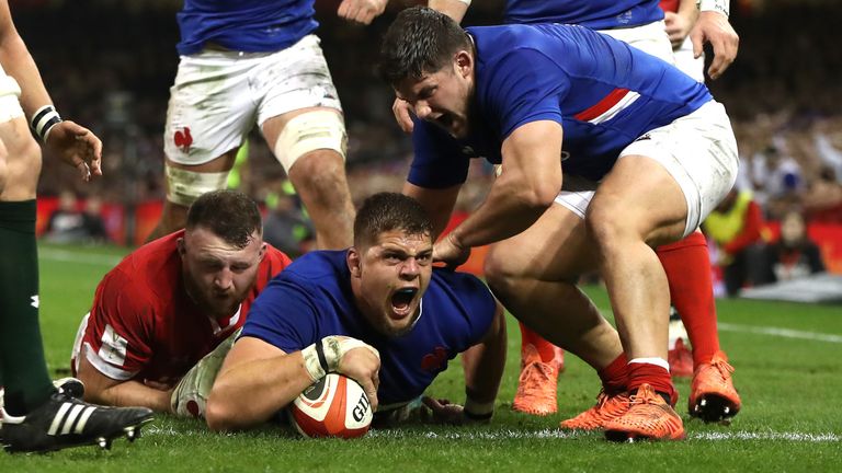 Second row Paul Willemse leapt over for a second first-half France try