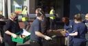 Rugby club volunteers delivering food to NHS staff
