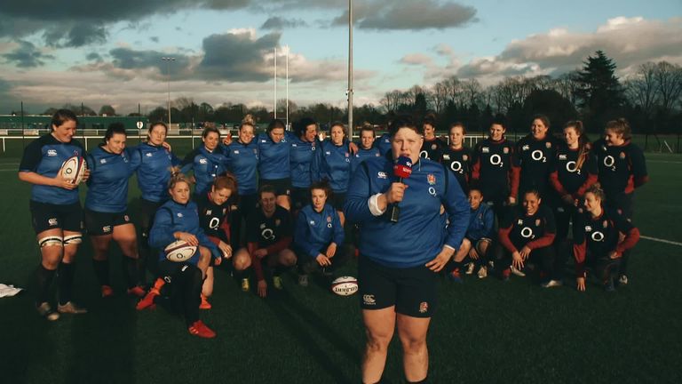 Hannah Botterman led the Red Roses through the Sky Sports 'Drop Goal Challenge' and Emily Scarratt found her World Player of the Year trophy on the line.