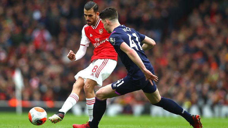 Dani Ceballos hizo 86 pases exitosos contra West Ham, la mayor cantidad de jugadores en el campo