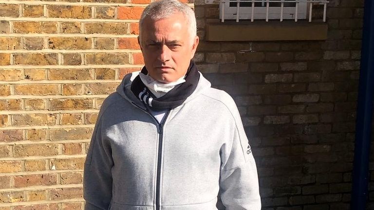 Jose Mourinho has been helping charity charity Age UK by packing food parcels for the elderly who may be isolated during the coronavirus crisis