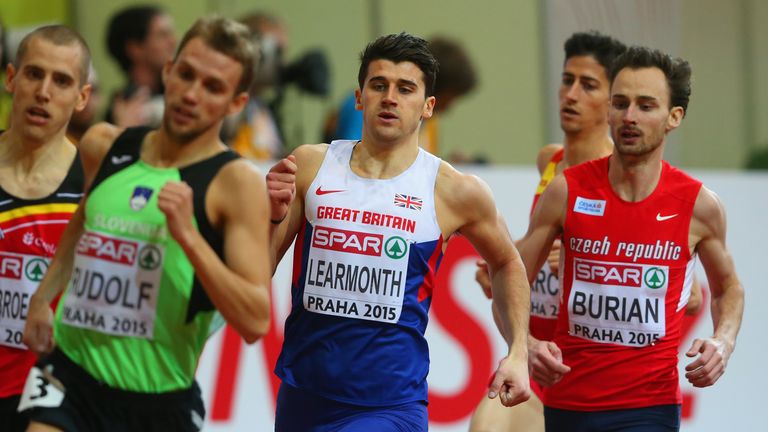 Learmonth capitaneó al equipo GB en el Campeonato Europeo de Atletismo en interiores