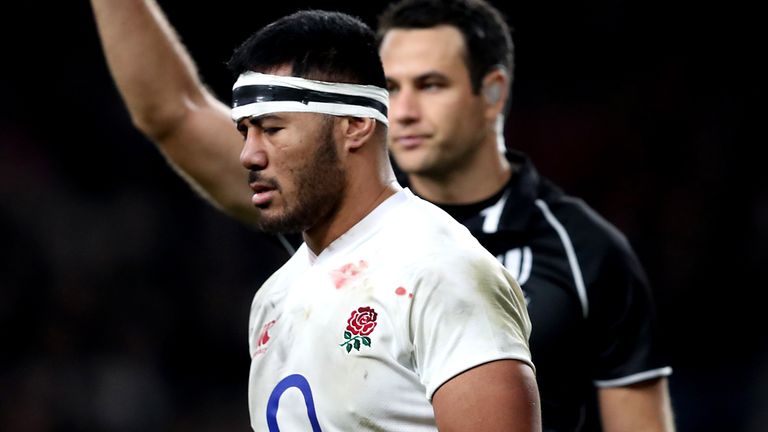 Manu Tuilagi scored a try, but was also sent off