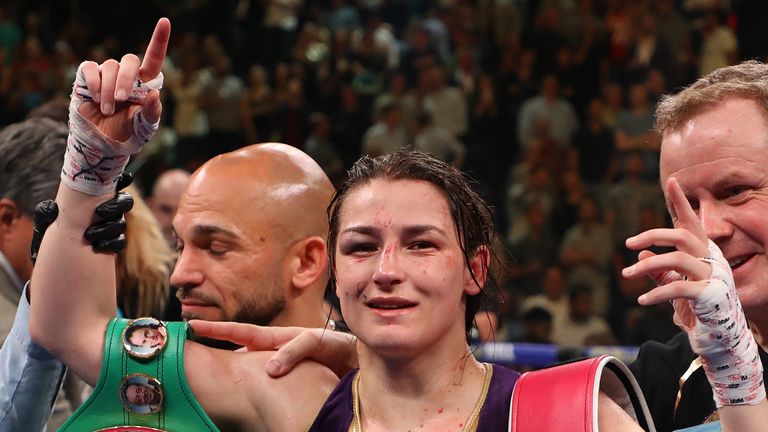 Taylor claimed the WBO super-lightweight title with victory over Christina Linardatou in November