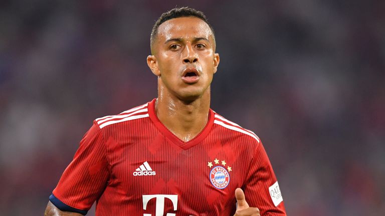 Thiago joined Bayern Munich from Barcelona in 2013