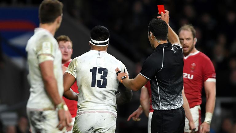 Wales could not add further points until Manu Tuilagi was sent off