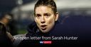 'Core values will get us through' - Sarah Hunter's open letter
