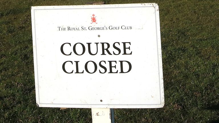 The Open, due to be held at Royal St Georges in Kent, is among the golf events cancelled