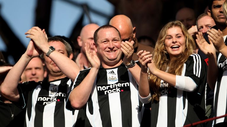 Mike Ashley in happier times during his reign as Newcastle owner
