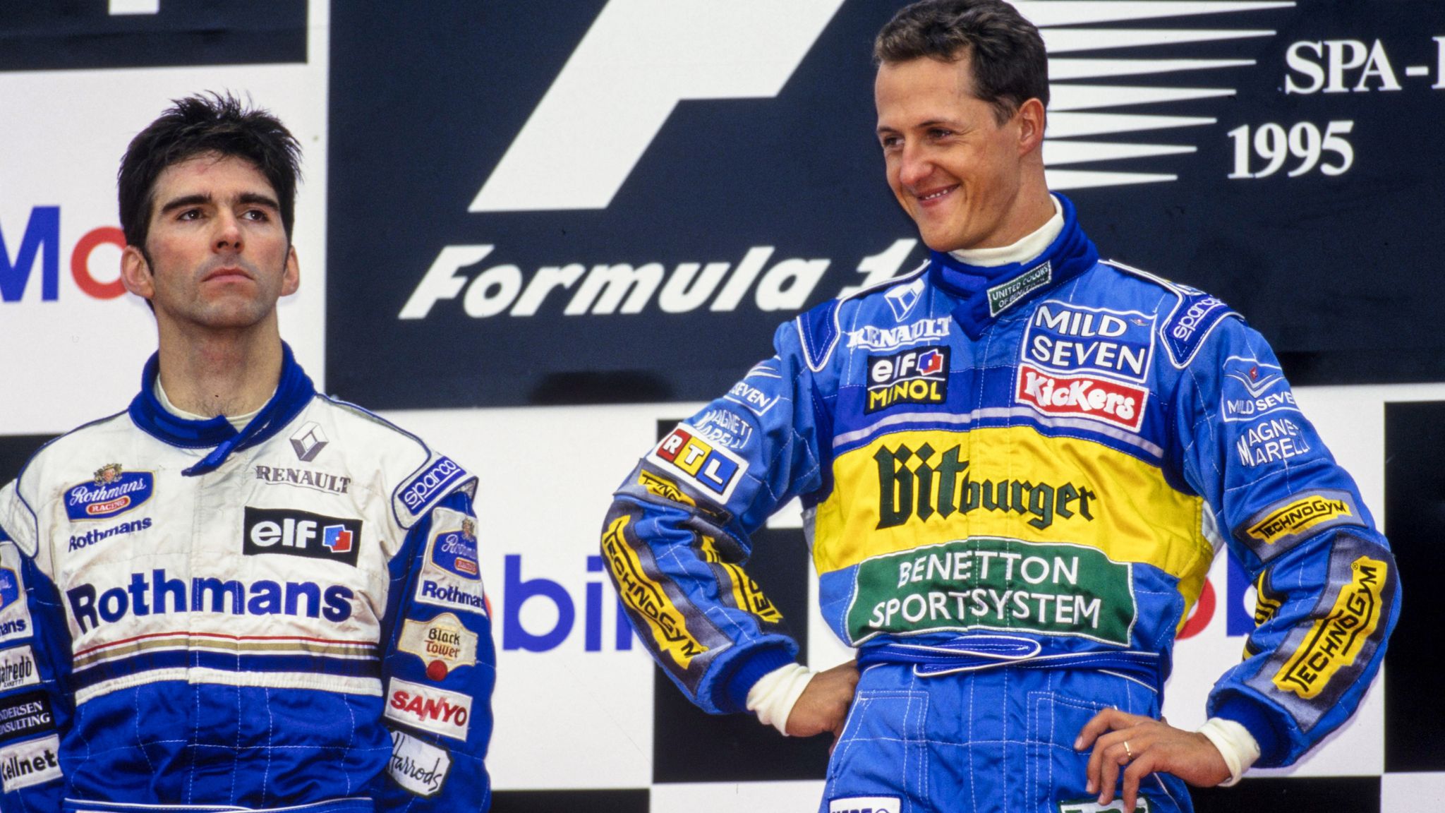 Temporada de Fórmula 1 em 1995, Schumacher vs Hill 1995 - by gettyimagem 