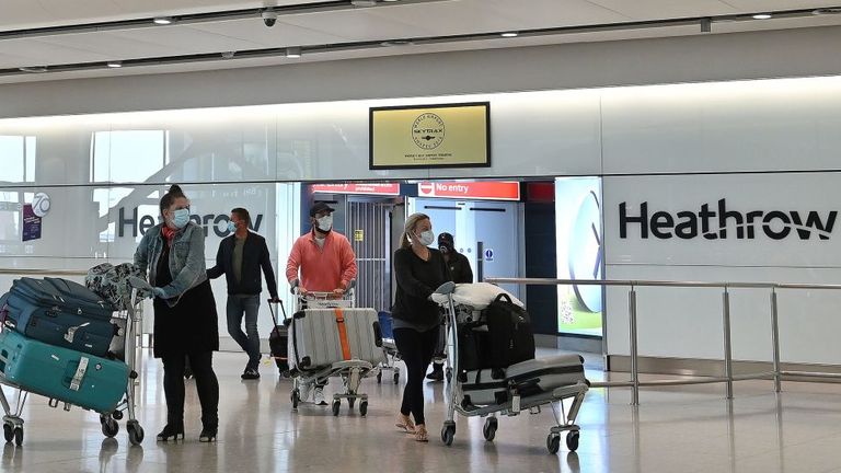 Players and members of staff returning to the UK from abroad should follow the Government's instructions