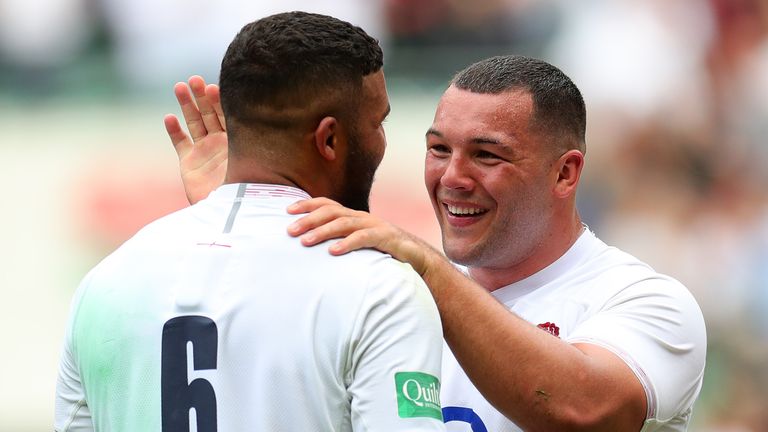 Lewis Ludlam (left) with Ellis Genge