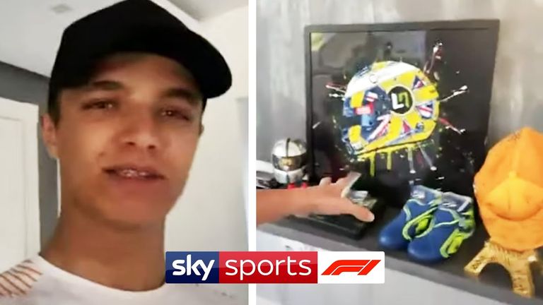 So what is the home of a Formula 1 driver like? McLaren's Lando Norris kicks off a new Sky F1 feature during lockdown as he tours his pad and garden!