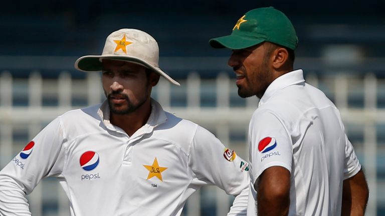 Mohammad Amir (L) will miss the tour of England to be at the birth of his second child