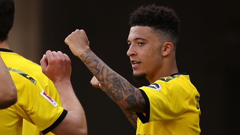 Jadon Sancho scored a hat-trick for Dortmund last weekend