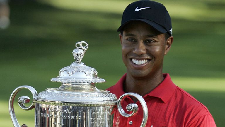 Tiger Woods won the PGA Championship in 1999, 2000, 2006 and 2007