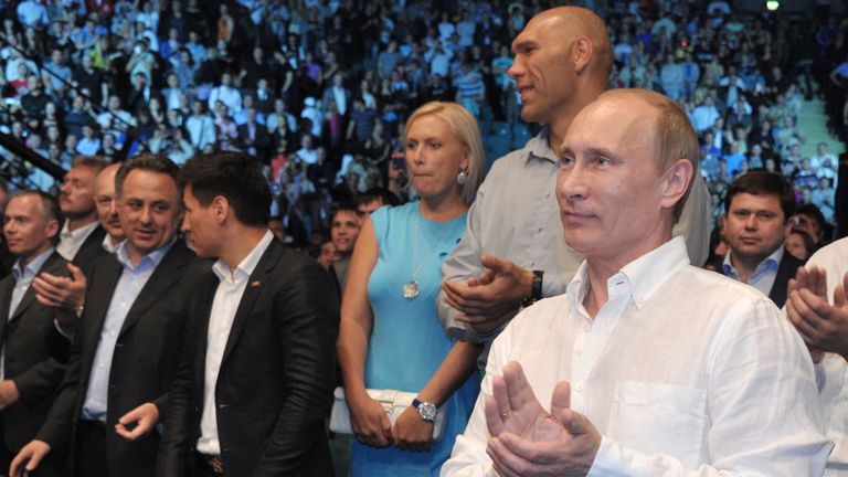 Valuev with Vladimir Putin