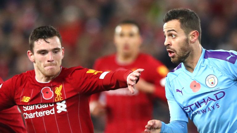 Liverpool face Manchester City on Thursday, live on Sky Sports
