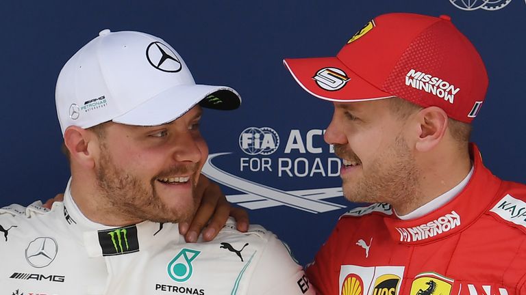 Speaking on Wednesday's Sky F1 Vodcast, Mercedes driver Valtteri Bottas says he has 'no stress' about his future and insists he has assurances that the team are not considering Sebastian Vettel for 2021
