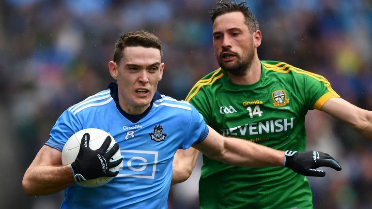 Brian Fenton in action against Mickey Newman during last year's Leinster final