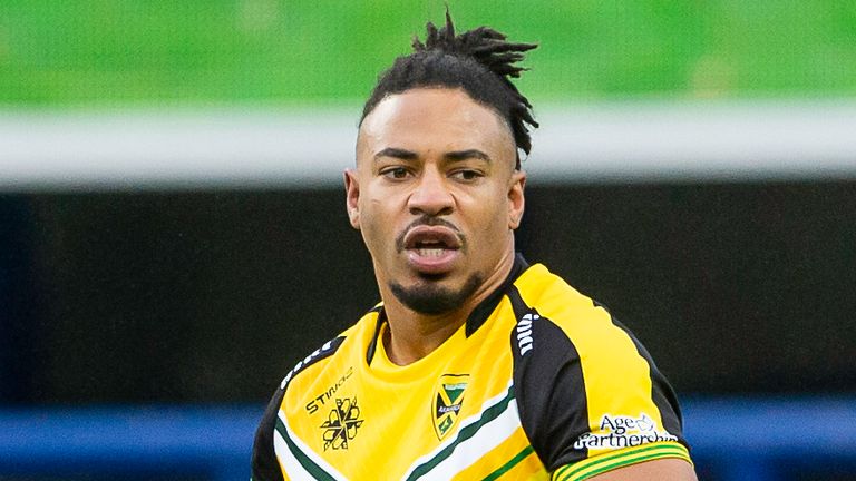 Jamaica and Dewsbury prop Jon Magrin spoke at last weekend's Black Lives Matter Leeds protest