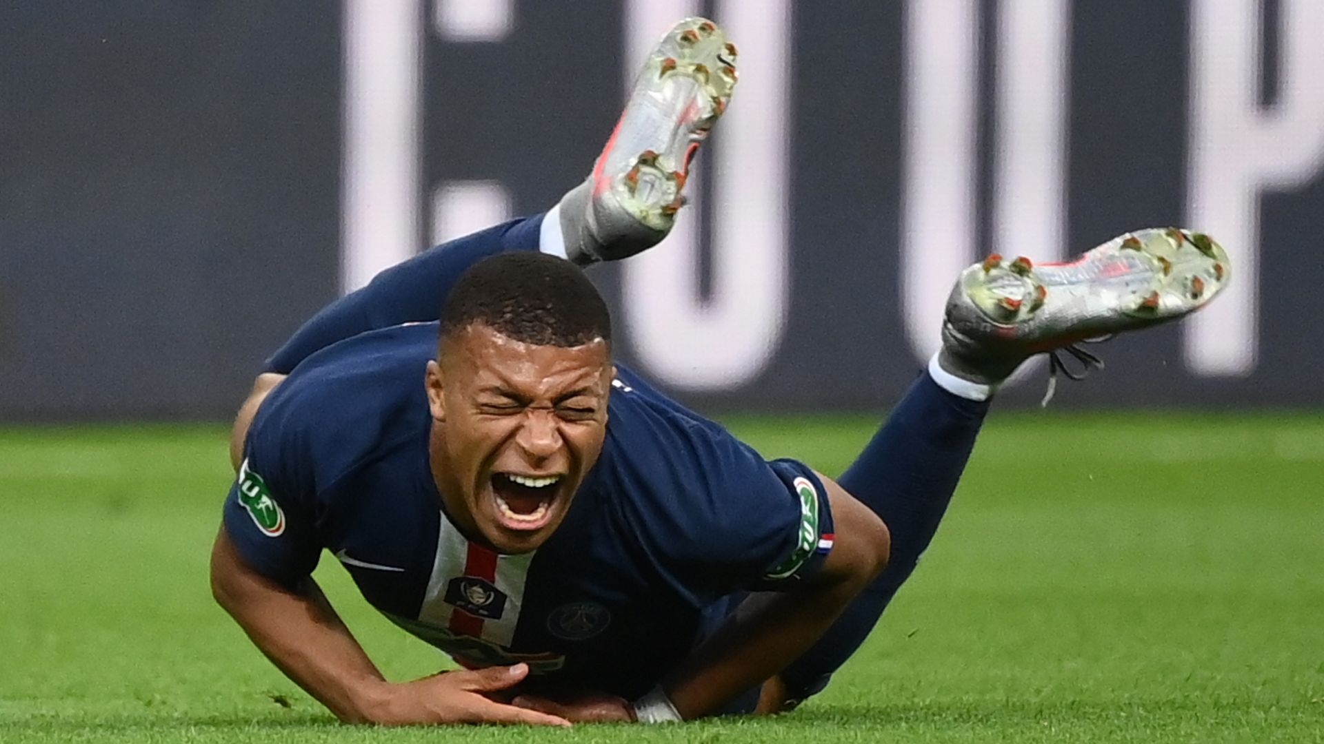 Mbappe on crutches after horror tackle
