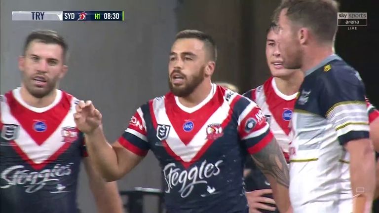 Matt Ikuvalu opened the scoring for the Roosters against the Cowboys