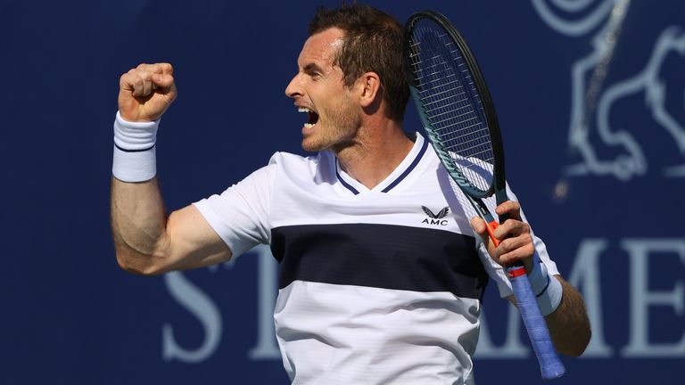Murray teamed up with Lloyd Glasspool to win in the doubles