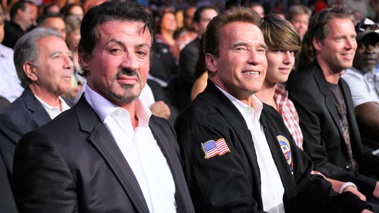 Hollywood stars Sylvester Stallone and Arnold Schwarzenegger watched Arreola's clash with Vitali Klitschko