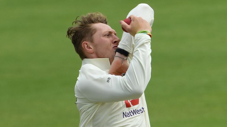 Dom Bess has been selected as England's spinner for the first Test against West Indies