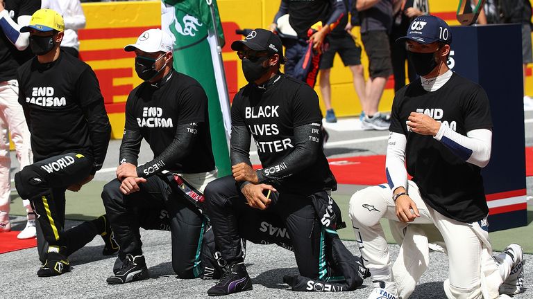Mercedes boss Toto Wolff says the sport must make a long-term commitment to tackling the issue of racism, but thinks individuals have the right to chose whether or not to take a knee