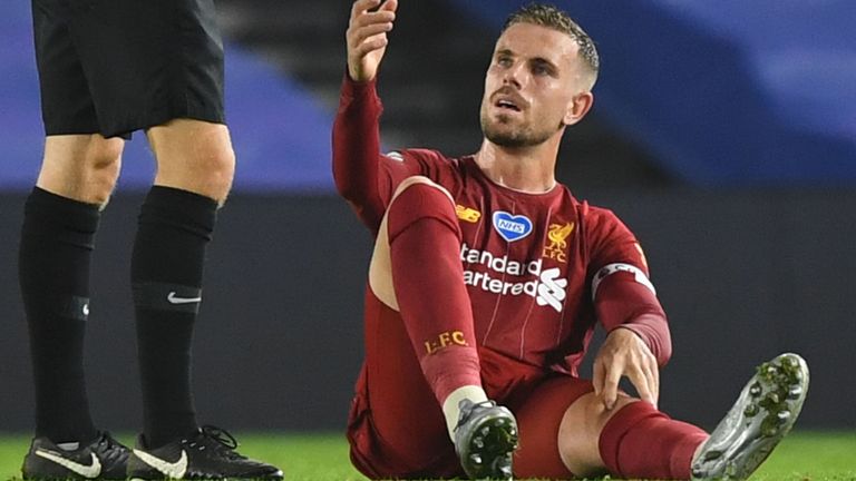 Jordan Henderson suffered a knee injury in July