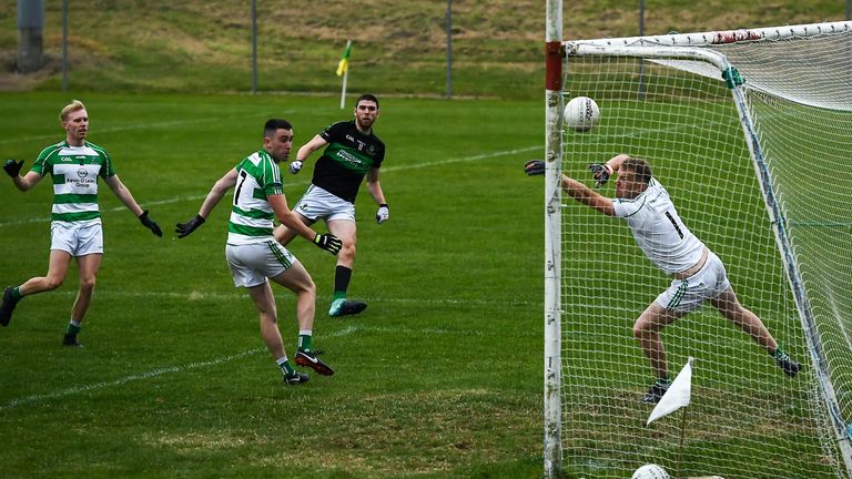 Nemo's Luke Connolly finds the top corner against Valley Rovers