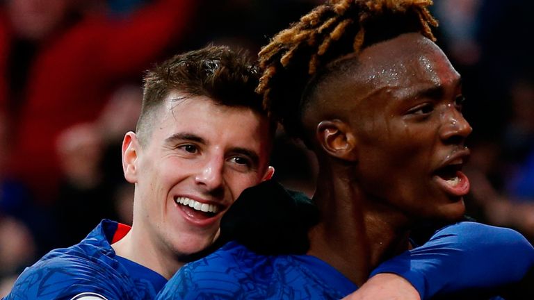 Mason Mount and Tammy Abraham, two of the eight homegrown players Chelsea fielded this season