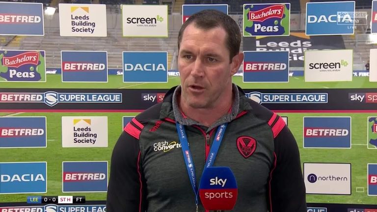 St Helens head coach Kristian Woolf was delighted to hold Leeds scoreless