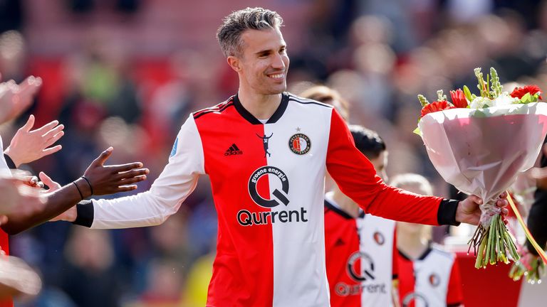 Van Persie ended his playing career with his boyhood side Feyenoord, featuring in his last game for the club in May 2019