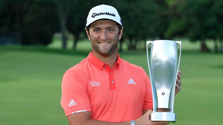 Rahm celebrates his second win of the PGA Tour season