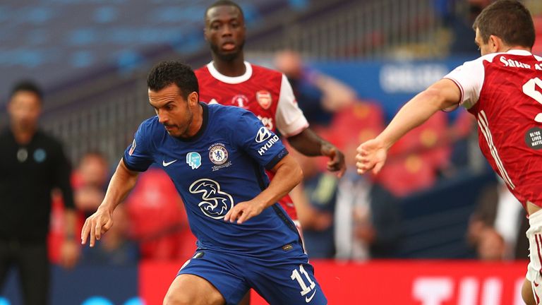 Pedro's final Chelsea appearance came in their FA Cup final defeat to Arsenal