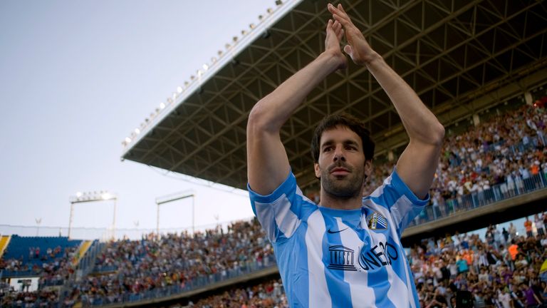 Former Man Utd and Real Madrid striker Ruud van Nistelrooy joined Malaga in 2011